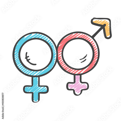 gender equality icon, gender equality vector illustration-simple illustration of gender equality, perfect for gender equality logos and icons