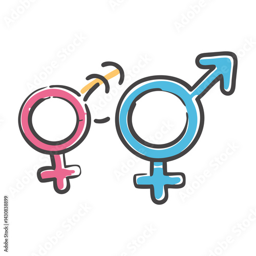 gender equality icon, gender equality vector illustration-simple illustration of gender equality, perfect for gender equality logos and icons