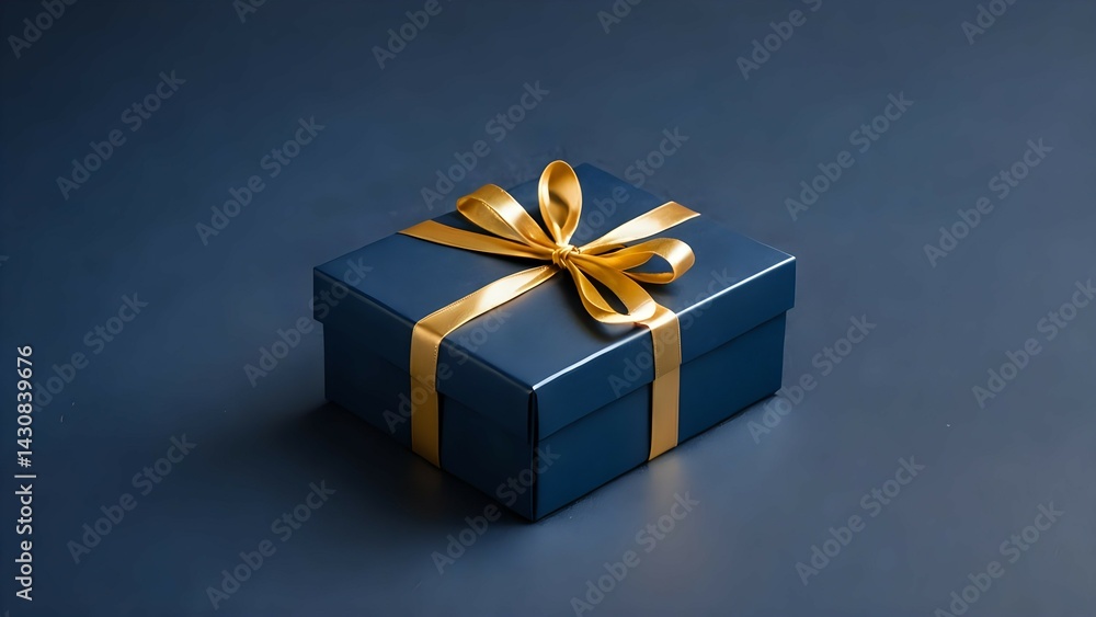 Obraz premium gift box on a blue background