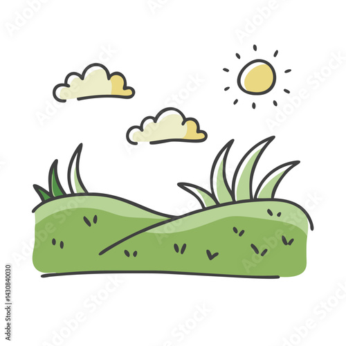 grassland icon, grassland vector illustration-simple illustration of grassland, perfect for grassland logos and icons