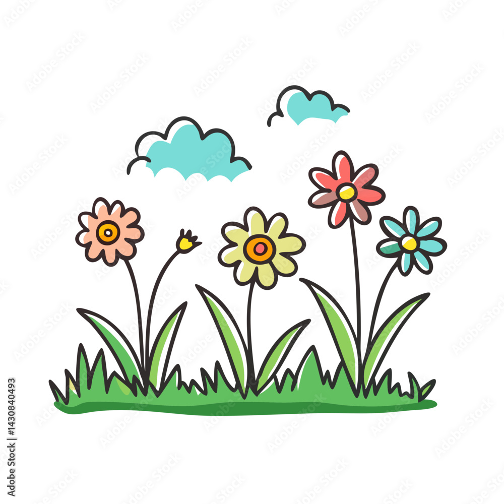 grassy meadow with flowers icon, grassy meadow with flowers vector illustration-simple illustration of grassy meadow with flowers, perfect for grassy meadow with flowers logos and icons grassy meadow with flowers icon, grassy meadow with flowers vector illustration-simple illustration of grassy meadow with flowers, perfect for grassy meadow with flowers logos and icons