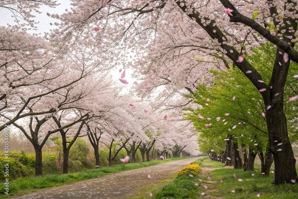 Cherry Blossom Spring Scene Cherry Blossom Spring Scene