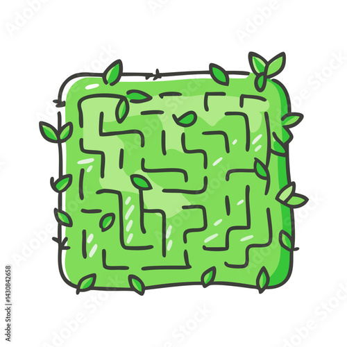 hedge maze icon, hedge maze vector illustration-simple illustration of hedge maze, perfect for hedge maze logos and icons
