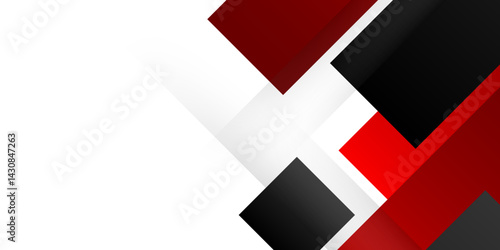 Free Download Modern red, grey, black abstract tech geometric shapes background. for design brochure, website, flyer. Geometric white wallpaper for certificate, presentation, landing page. vector illustration.  - GFXLoad