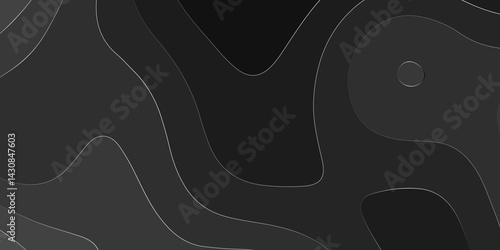 Abstract topographic contours map background, wave paper curved reliefs abstract background. geographic line map Modern design with black with topographic wavy pattern design. vector.	

