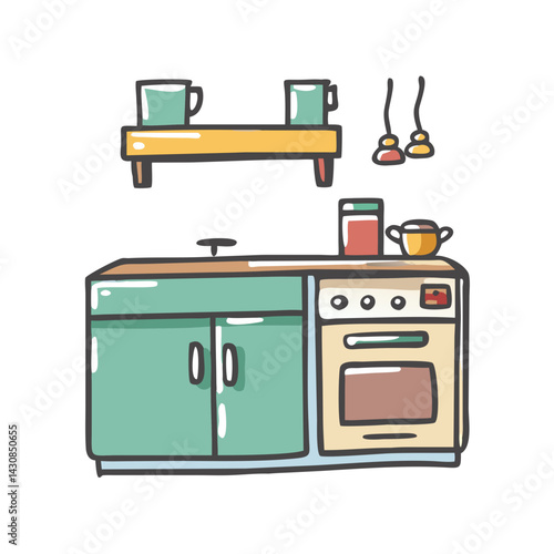 kitchenette icon, kitchenette vector illustration-simple illustration of kitchenette, perfect for kitchenette logos and icons