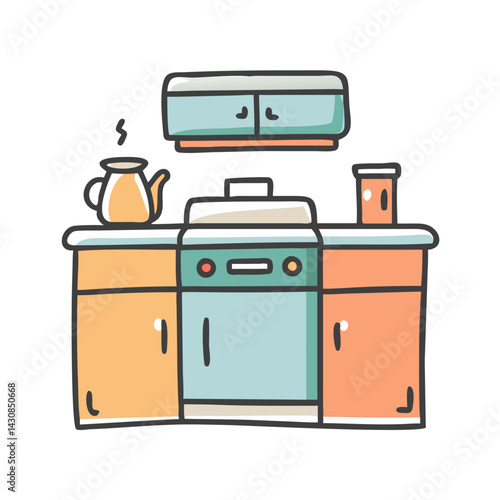 kitchenette icon, kitchenette vector illustration-simple illustration of kitchenette, perfect for kitchenette logos and icons
