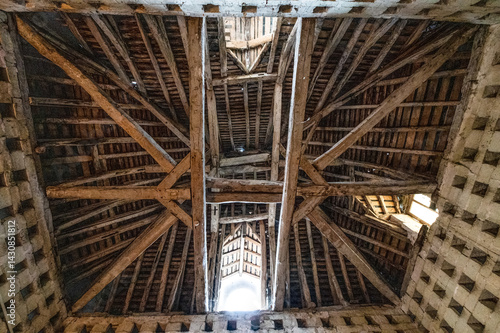Ancient Wooden Roof Structure – Historic Timber Framework