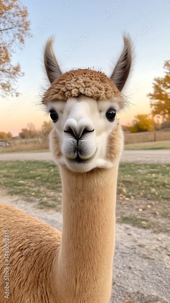 Obraz premium A Serene Alpaca Gazing Outdoors of excellence in splendor beyond compare with grace in style