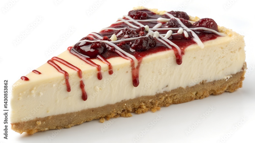 Delightful Slice of Cheesecake: A mouthwatering slice of cheesecake, adorned with vibrant toppings, resting on a golden crust, a testament to culinary artistry and the pure pleasure of indulgence. Delightful Slice of Cheesecake: A mouthwatering slice of cheesecake, adorned with vibrant toppings, resting on a golden crust, a testament to culinary artistry and the pure pleasure of indulgence.