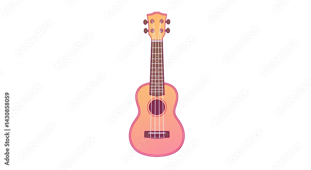 Fototapeta premium Ukulele illustration graphic design