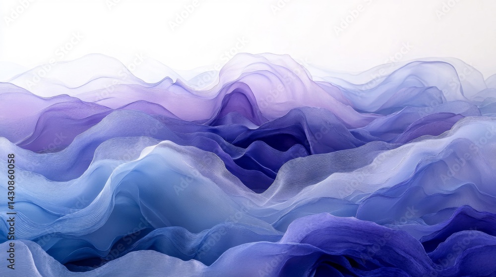 Obraz premium Abstract Blue and Purple Fluid Ink Landscape