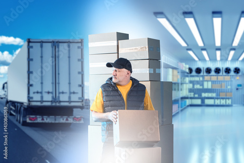 Man works in logistics busi...