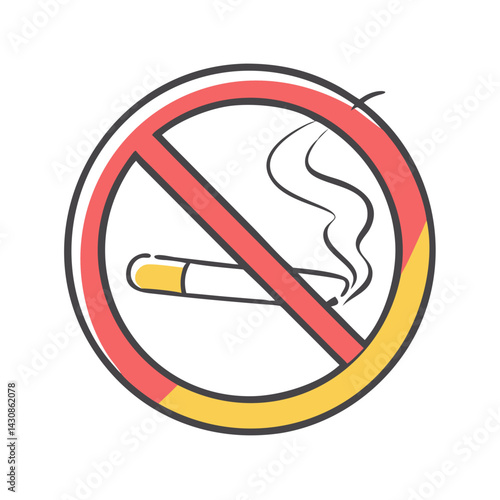 no smoking icon, no smoking vector illustration-simple illustration of no smoking, perfect for no smoking logos and icons
