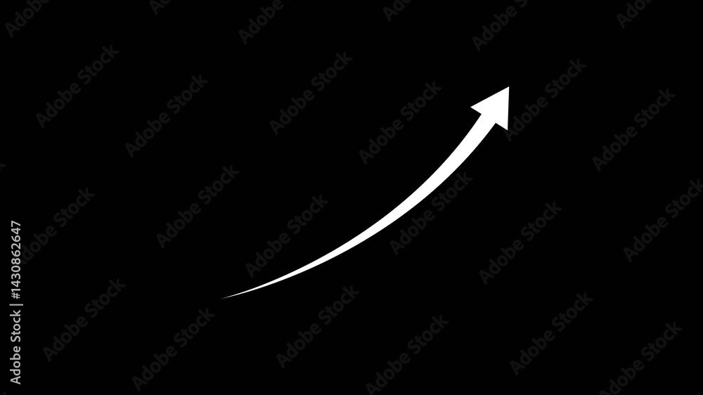 Abstract arrow business graph icon animation background