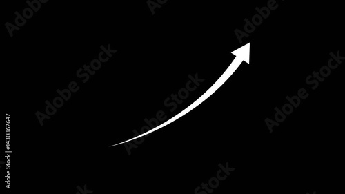Abstract arrow business graph icon animation background