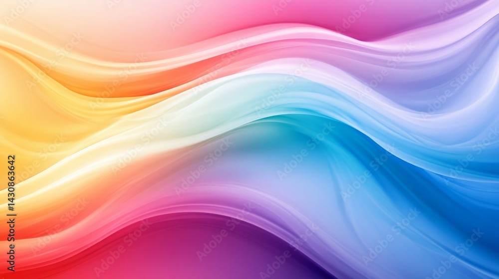 Abstract Colorful Wave Background with Rainbow Gradient Abstract Colorful Wave Background with Rainbow Gradient