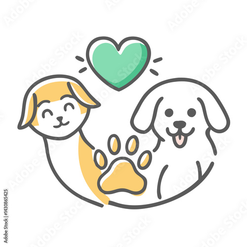 pet adoption icon, pet adoption vector illustration-simple illustration of pet adoption, perfect for pet adoption logos and icons