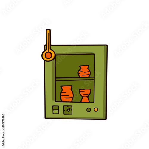 Pottery Tools and Ceramic Craft Illustration