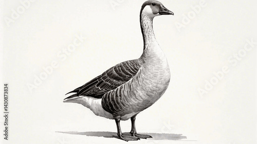 Honk in watercolor mist goose isolated vector illustration svg