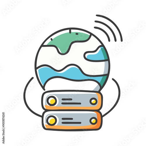 proxy server icon, proxy server vector illustration-simple illustration of proxy server, perfect for proxy server logos and icons