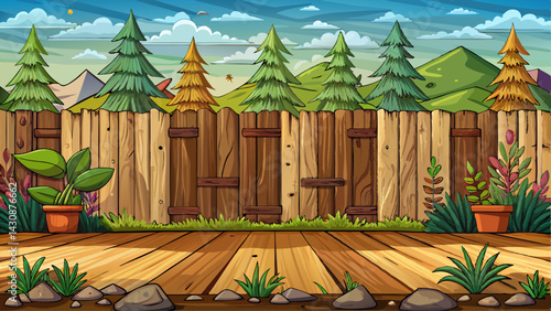 Panoramic reclaimed wood wall panel texture background