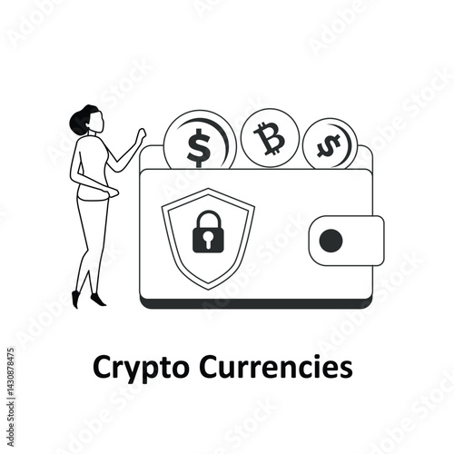  Cryptocurrencies Vector Illustration which can easily modify or edit
