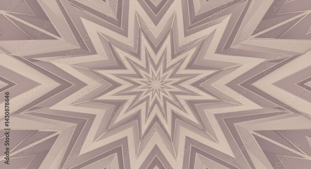 Neutral Tones Abstract Kaleidoscopic Star With Sharp Edges Background Design Neutral Tones Abstract Kaleidoscopic Star With Sharp Edges Background Design