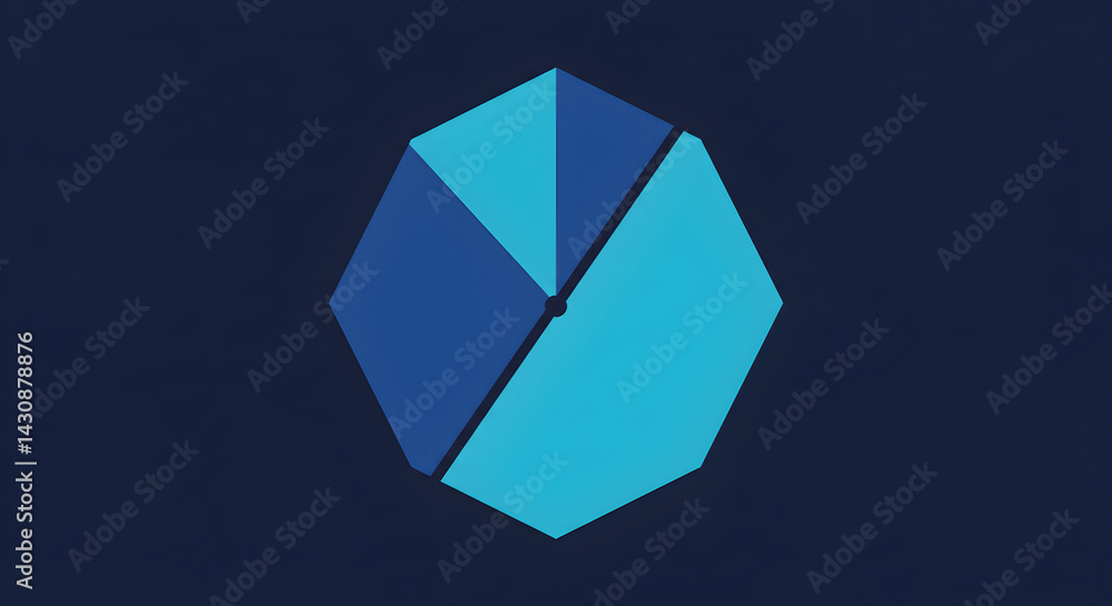 Geometric Composition Featuring Cyan and Navy Blue Hues in Minimalist Style Geometric Composition Featuring Cyan and Navy Blue Hues in Minimalist Style
