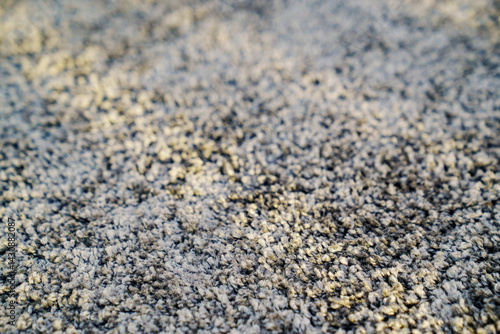 close-up. dark gray Interior pile carpet made of polypropylene. 