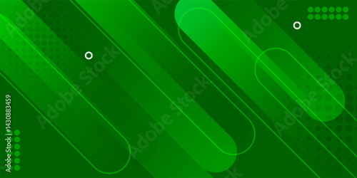 abstract green background with diagonal lines. Dynamic shapes composition. modern vector geometric