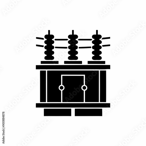 creative details electric substation icon vector illustration	