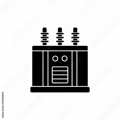 creative details electric substation icon vector illustration	
