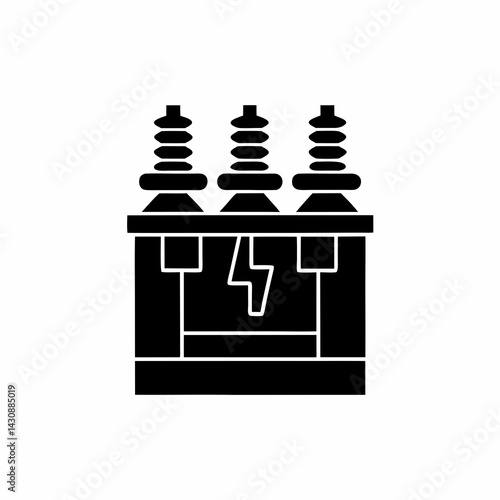 creative details electric substation icon vector illustration	