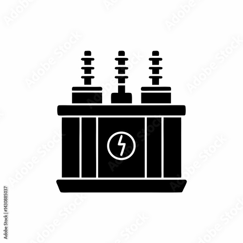 creative details electric substation icon vector illustration	