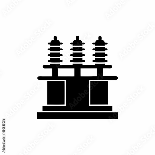 creative details electric substation icon vector illustration	