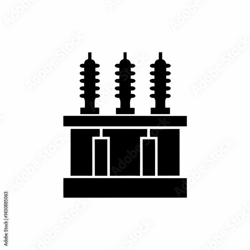 creative details electric substation icon vector illustration	
