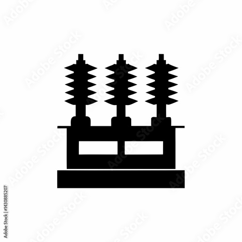 creative details electric substation icon vector illustration	
