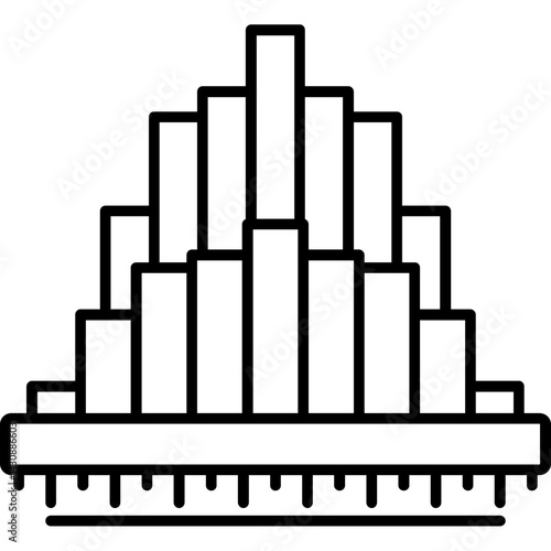 Overlapped Histogram Icon