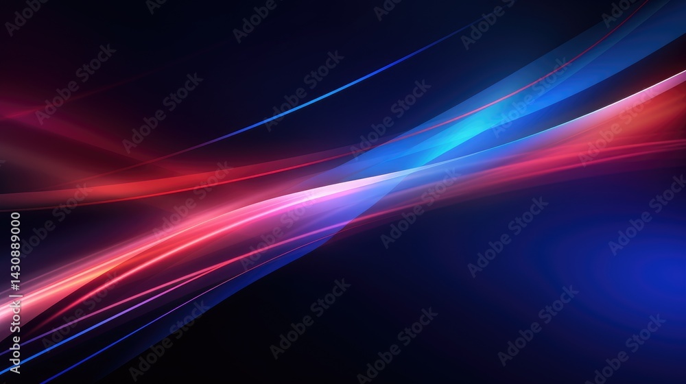 Abstract background with colorful glowing lines on a dark blue gradient, vector illustration. Modern wallpaper design for a poster, cover or banner. Abstract background with colorful glowing lines on a dark blue gradient, vector illustration. Modern wallpaper design for a poster, cover or banner.
