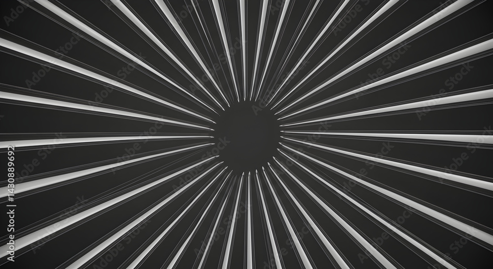 Obraz premium Abstract Radial Lines Generate a Sense Of Movement And Direction
