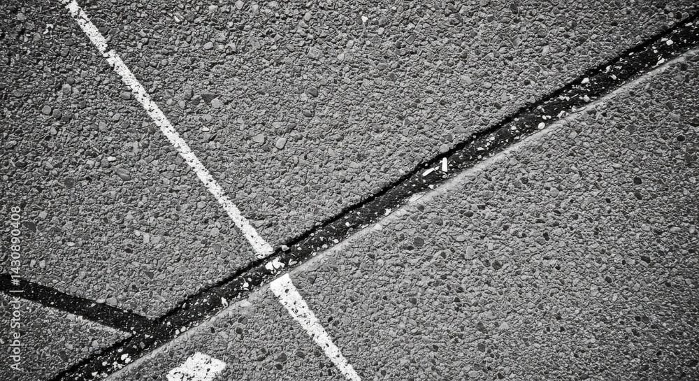 Fototapeta premium Road Surface with White Line