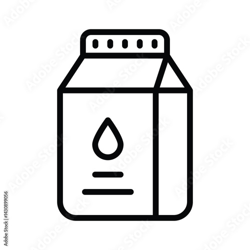 A line style icon of milk packaging