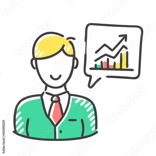stock broker icon, stock broker vector illustration-simple illustration of stock broker, perfect for stock broker logos and icons