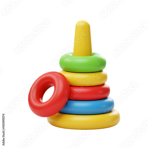 Playful ring tower childrens learning toy