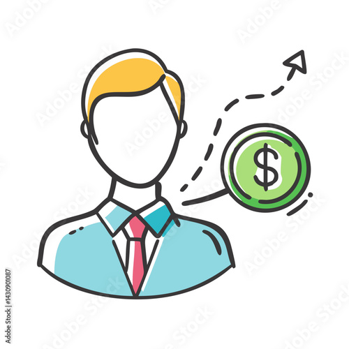 stock broker icon, stock broker vector illustration-simple illustration of stock broker, perfect for stock broker logos and icons