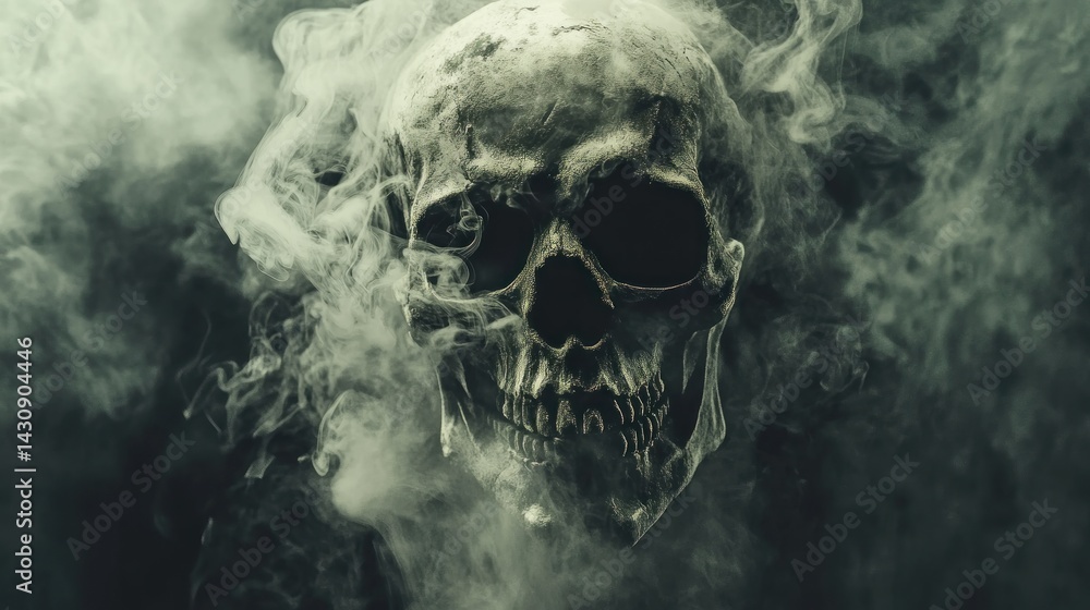 Skull shrouded in smoke Skull shrouded in smoke