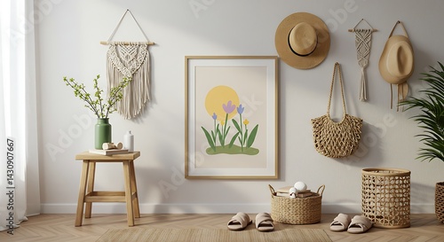 Sunlit Irises A Modern Botanical Wall Art Print for Home Decor