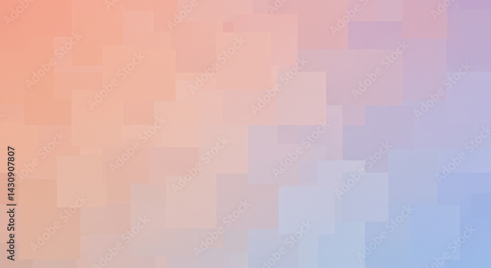 Abstract Gradient of Squares in Peach and Blue Abstract Gradient of Squares in Peach and Blue