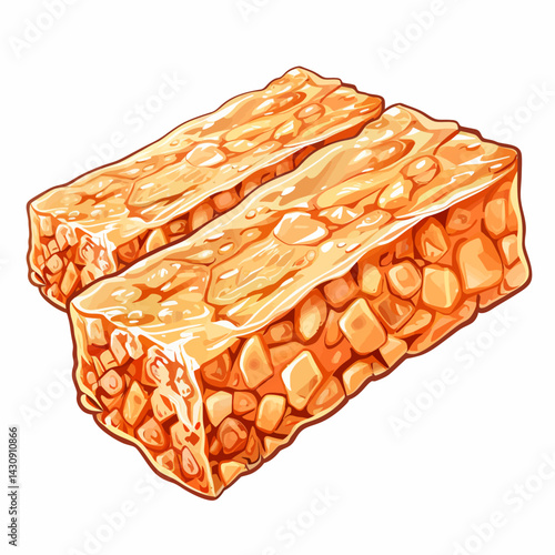 Tempeh on white 